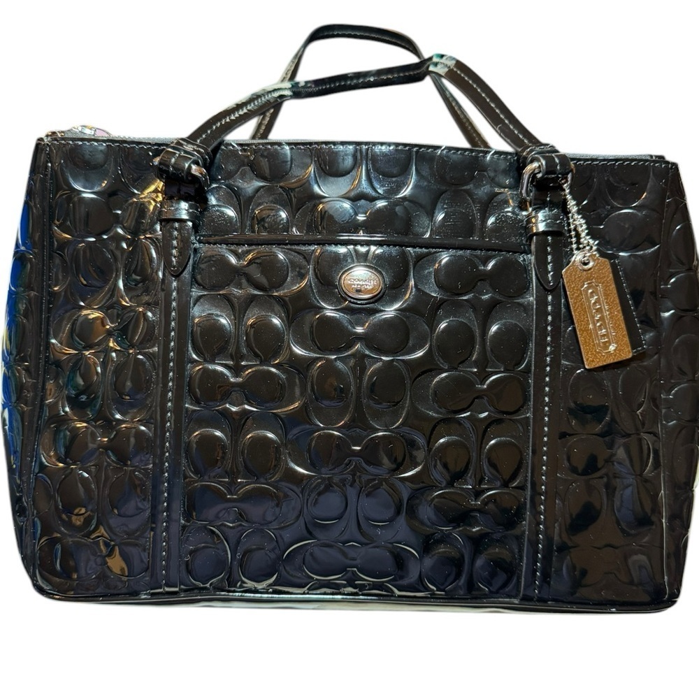 Coach Black Patent Leather Satchel